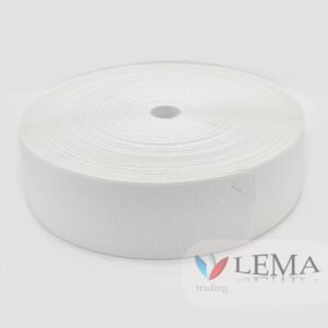 Elastique plat polyester 70 mm blanc – Image 1