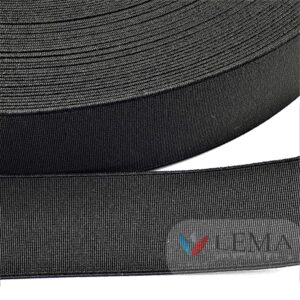 Elastique plat polyester 20 mm noir – Image 2