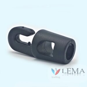 Mini Crochet plastique pour sandow 4 mm -Blanc ou noir. – Image 2