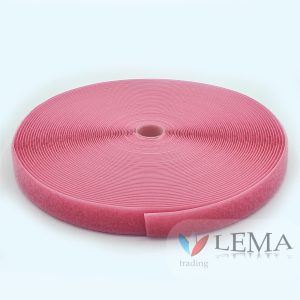 Auto-agrippant à coudre 25 mm rose – Image 1