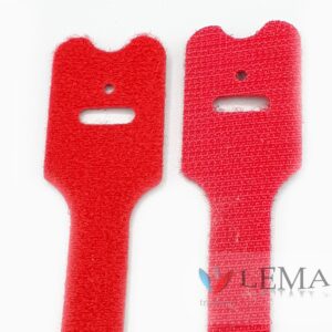 Serre-câbles rouge auto-agrippant 30 cm – Image 1